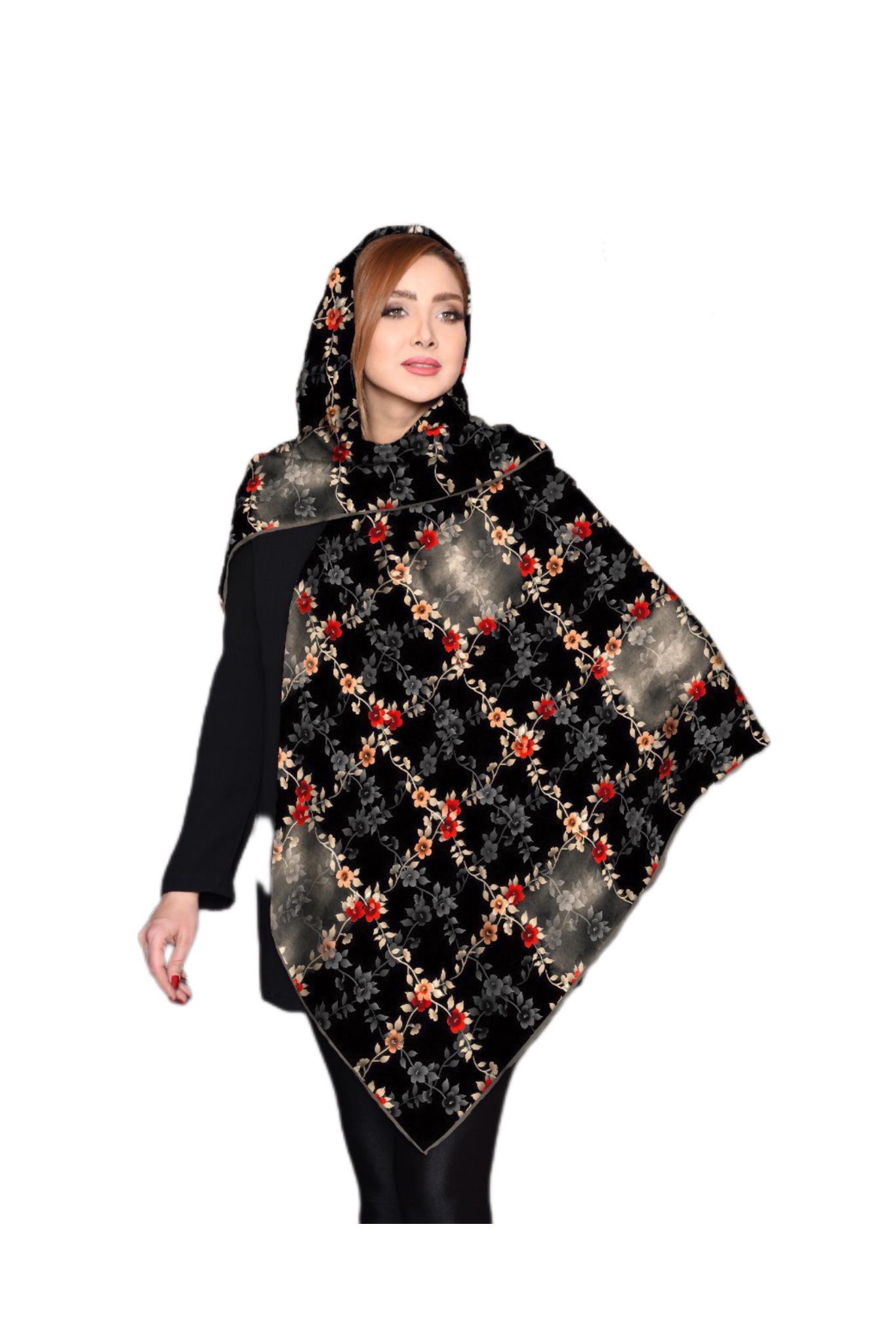 photo-output روسری سیمارو کرپ قواره140 - Image 1